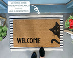 Funny Cat Coir Doormat by Nickel Designs Custom Doormats