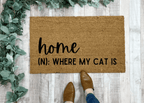 Funny Cat Doormat by Nickel Designs Custom Doormats