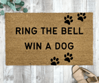Funny Dog Themed Doormat by Nickel Designs Custom Doormats