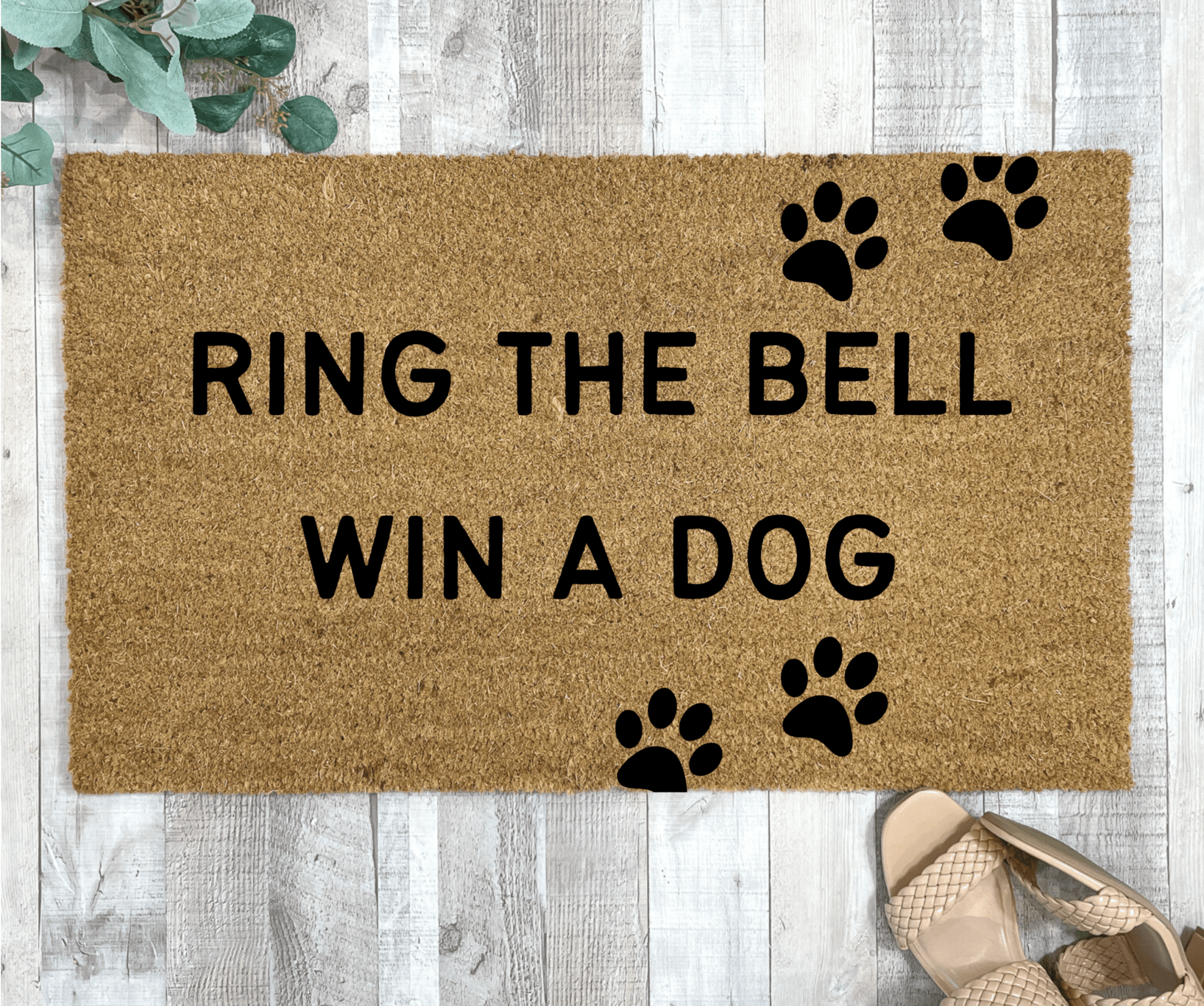Funny Dog Themed Doormat by Nickel Designs Custom Doormats