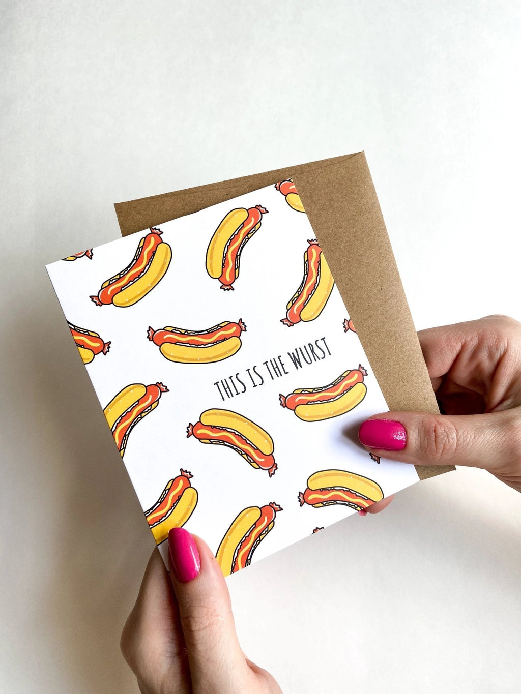 Funny Get Well Card – “This is the Wurst” Hotdog Feel Better Card by Five Dot Post