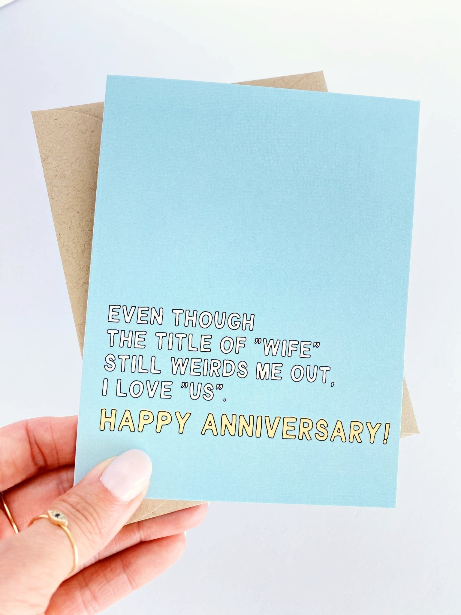 Funny Happy Anniversary Card From Wife I Love Us by Five Dot Post