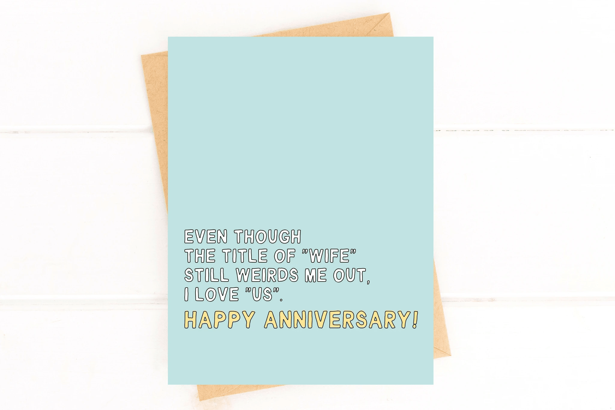 Funny Happy Anniversary Card From Wife I Love Us by Five Dot Post