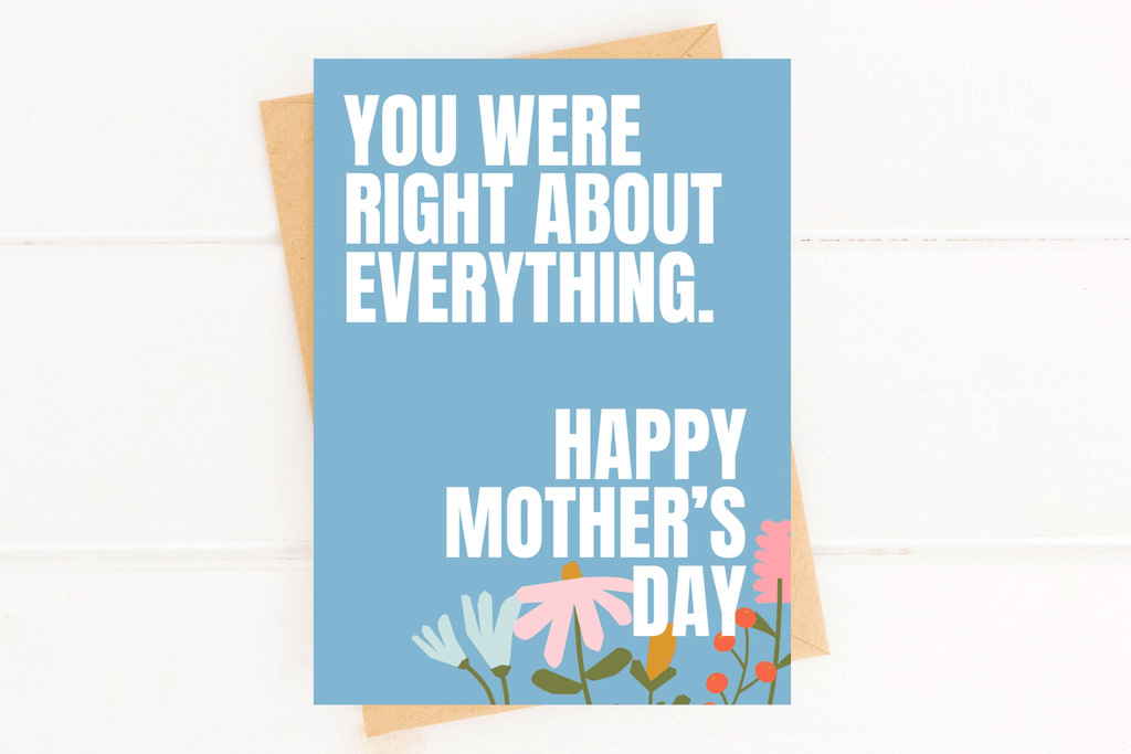 Funny Mother's Day Card You Were Right Card for Mom by Five Dot Post
