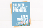 Funny Mother's Day Card You Were Right Card for Mom by Five Dot Post