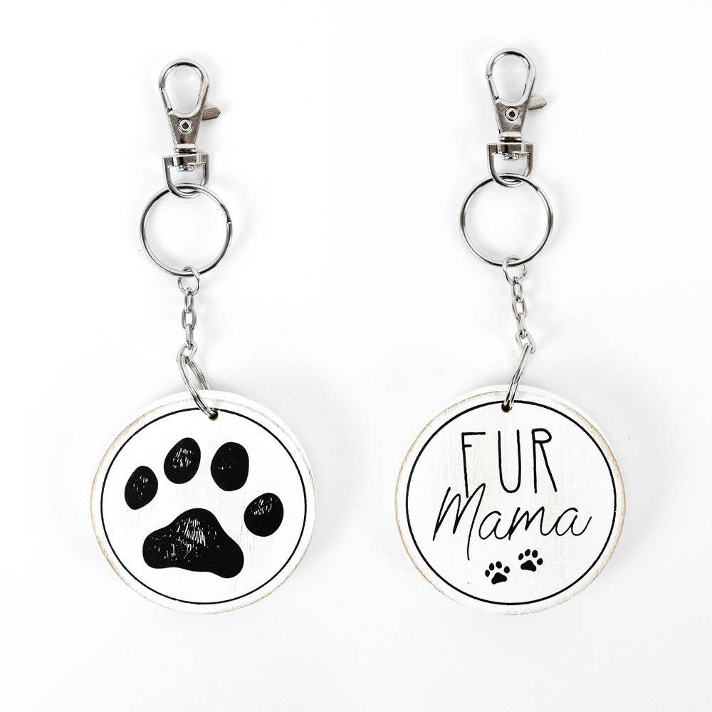 Fur Mama Key Chain | Paw Print Pet Mom Accessory Keychain La Vie Bien Fur Mama Key Chain | Paw Print Pet Mom Accessory