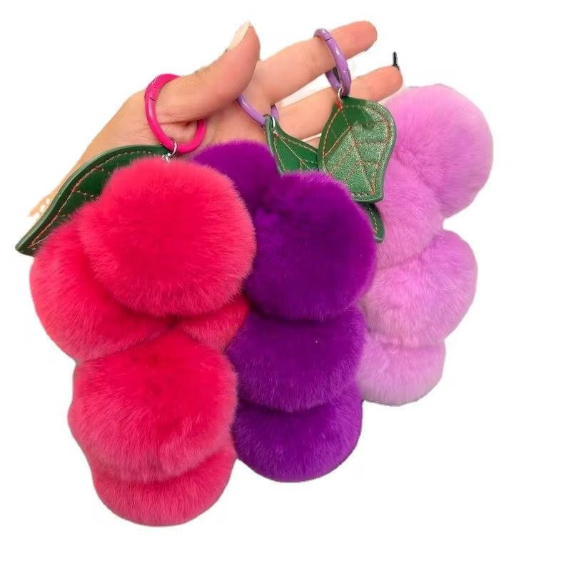 Furry Grape Key Ring/ Bag Charm Keychain La Vie Bien Furry Grape Key Ring/ Bag Charm