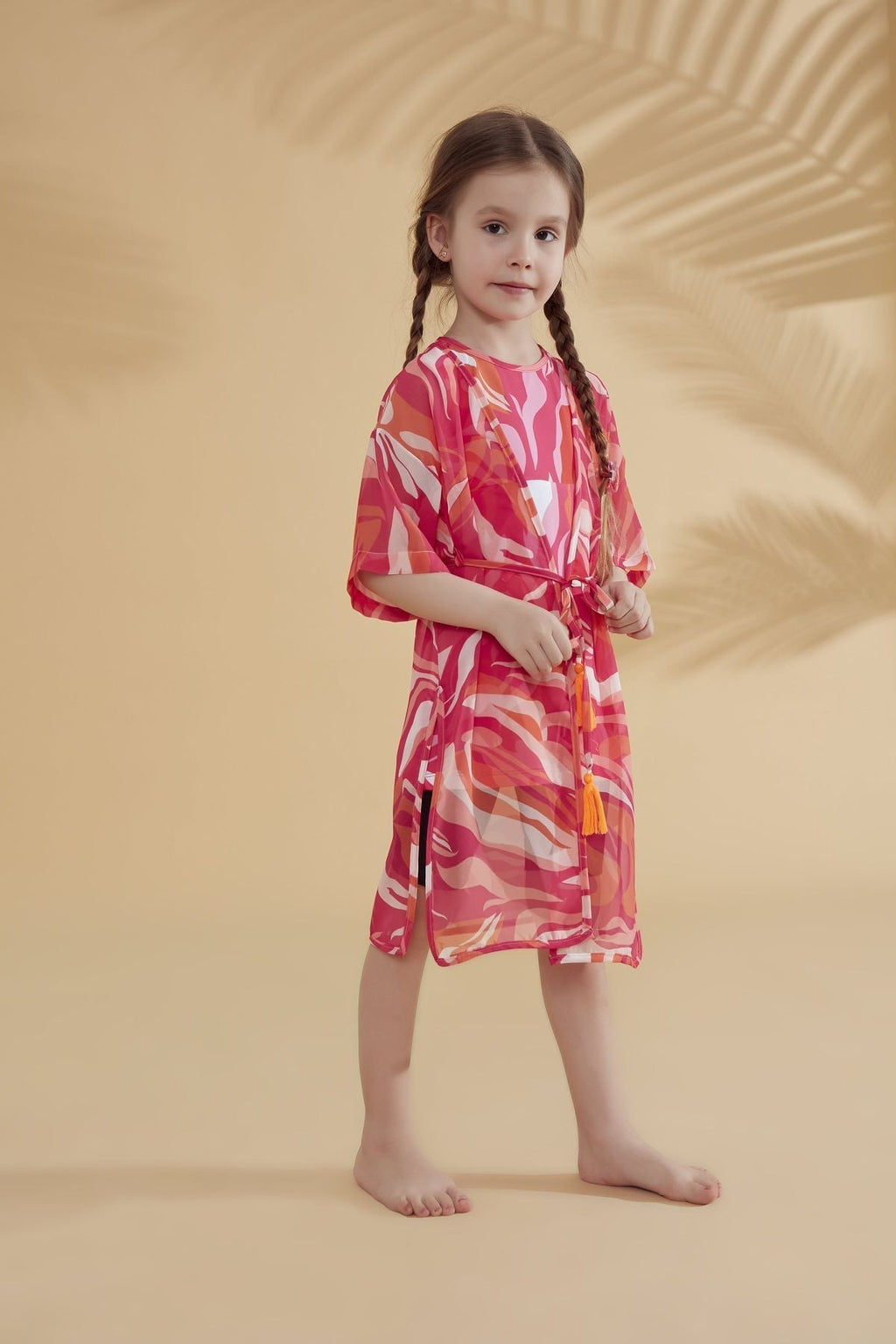 Fushya Kids Pareo Kimono P2335 Kız Çocuk Mayo La Vie Bien Fushya Kids Pareo Kimono P2335