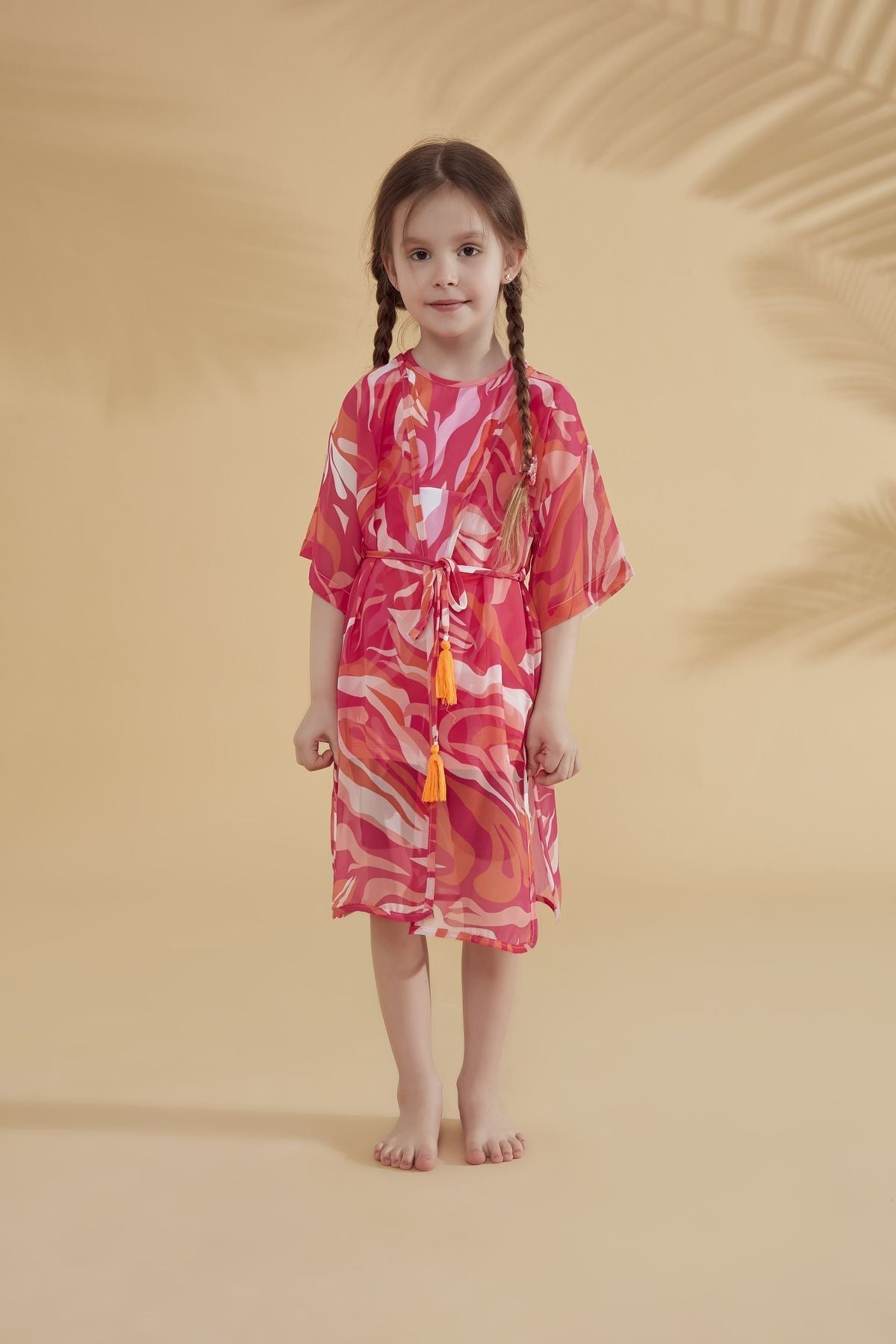 Fushya Kids Pareo Kimono P2335 Kız Çocuk Mayo La Vie Bien Fushya Kids Pareo Kimono P2335