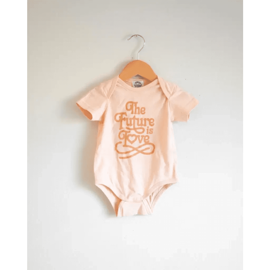 Future is Love Organic Cotton Baby Onesie by Polished Prints