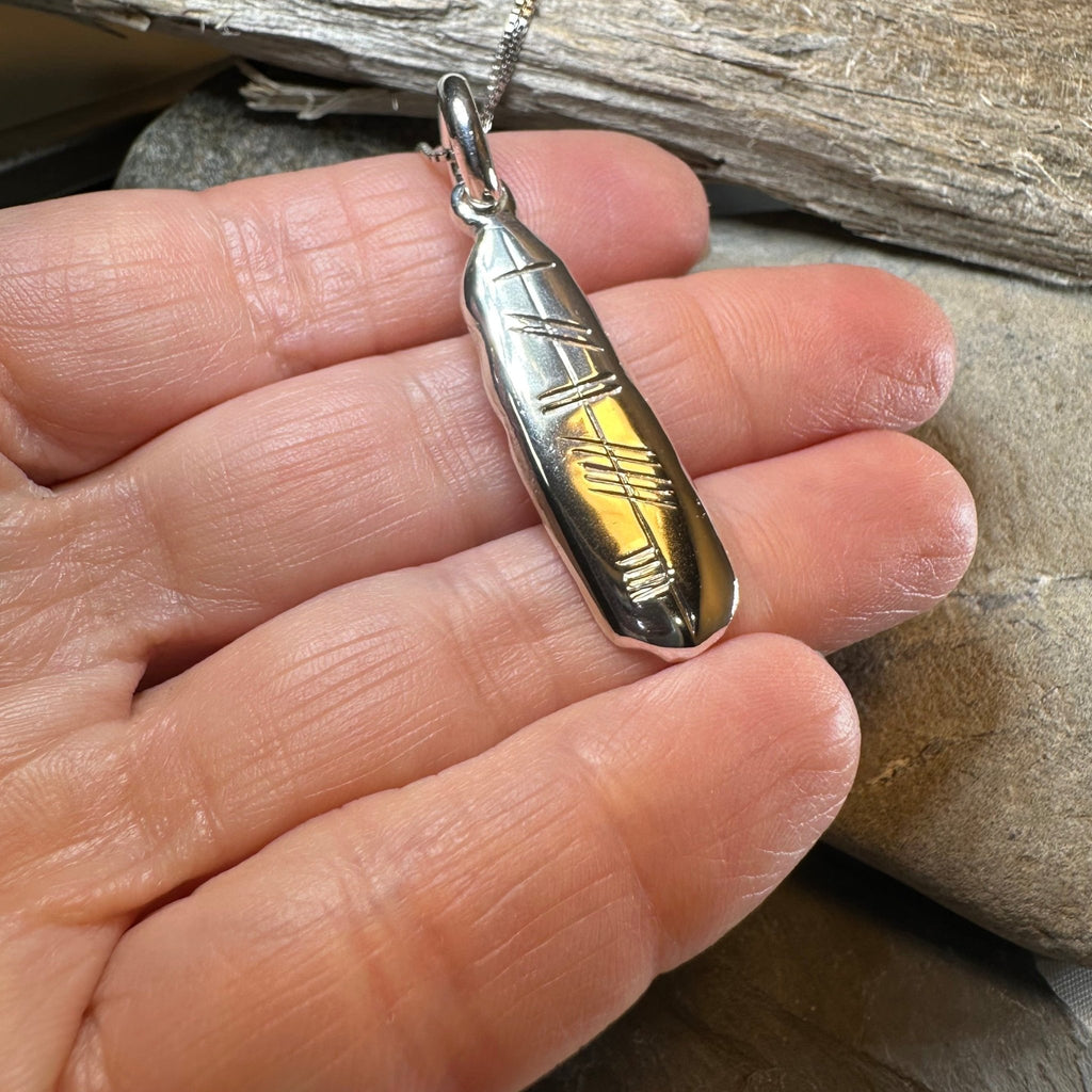 Gaelic Brave Ogham Necklace - Made in Ireland Pendant La Vie Bien Gaelic Brave Ogham Necklace - Made in Ireland