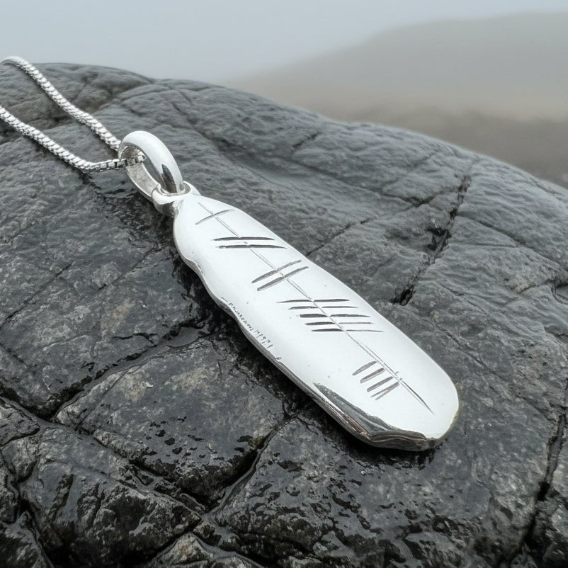 Gaelic Brave Ogham Necklace - Made in Ireland Pendant La Vie Bien Gaelic Brave Ogham Necklace - Made in Ireland