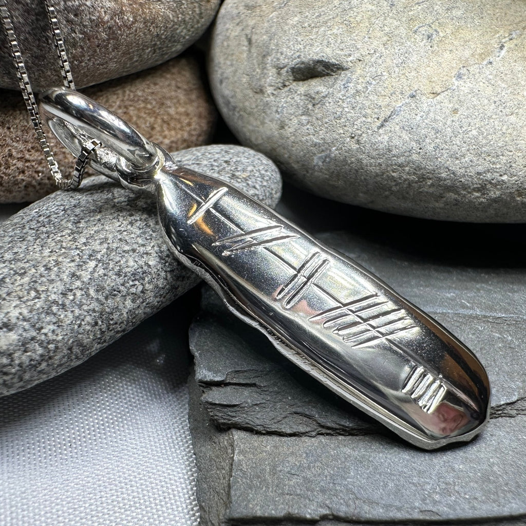 Gaelic Brave Ogham Necklace - Made in Ireland Pendant La Vie Bien Gaelic Brave Ogham Necklace - Made in Ireland