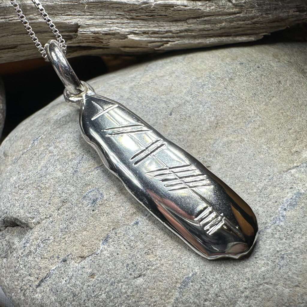 Gaelic Brave Ogham Necklace - Made in Ireland Pendant La Vie Bien Gaelic Brave Ogham Necklace - Made in Ireland