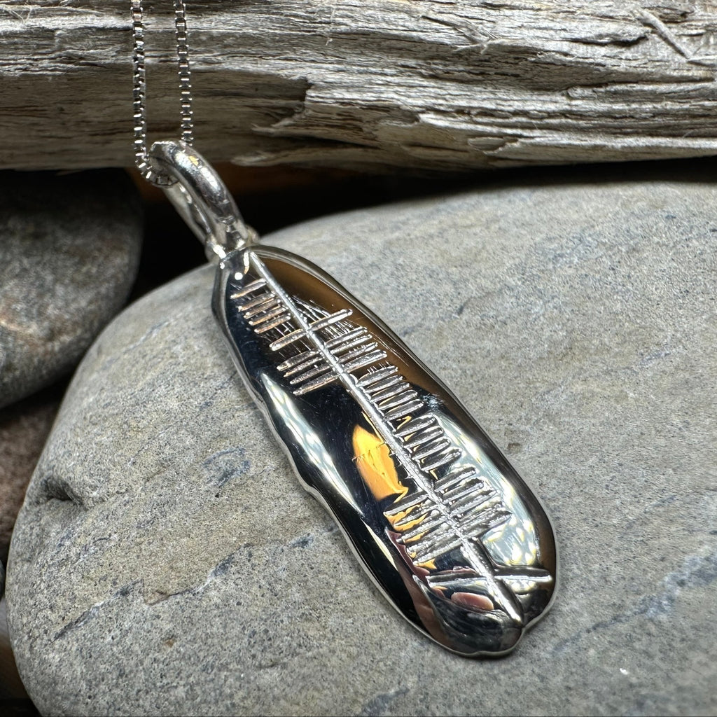 Gaelic Courage Ogham Necklace - Made in Ireland Pendant La Vie Bien Gaelic Courage Ogham Necklace - Made in Ireland