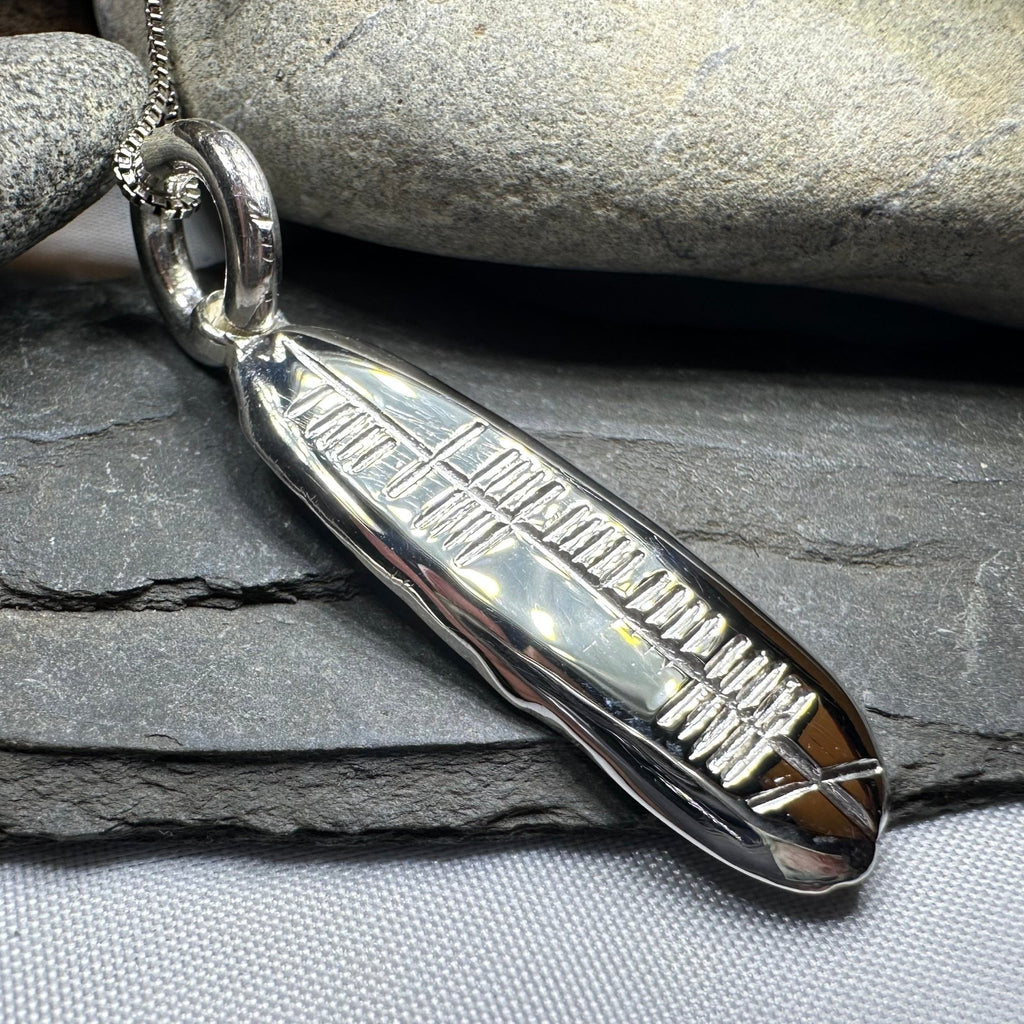 Gaelic Courage Ogham Necklace - Made in Ireland Pendant La Vie Bien Gaelic Courage Ogham Necklace - Made in Ireland
