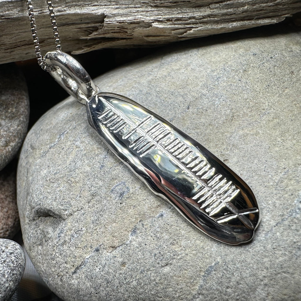 Gaelic Courage Ogham Necklace - Made in Ireland Pendant La Vie Bien Gaelic Courage Ogham Necklace - Made in Ireland