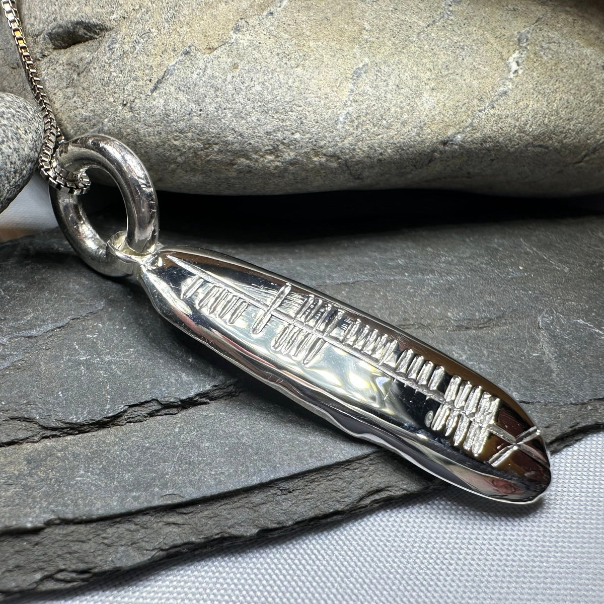 Gaelic Courage Ogham Necklace - Made in Ireland Pendant La Vie Bien Gaelic Courage Ogham Necklace - Made in Ireland