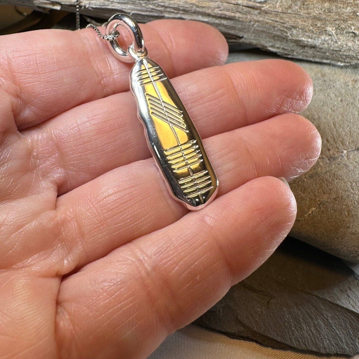 Gaelic Ireland Ogham Necklace - Made in Ireland Pendant La Vie Bien Gaelic Ireland Ogham Necklace - Made in Ireland