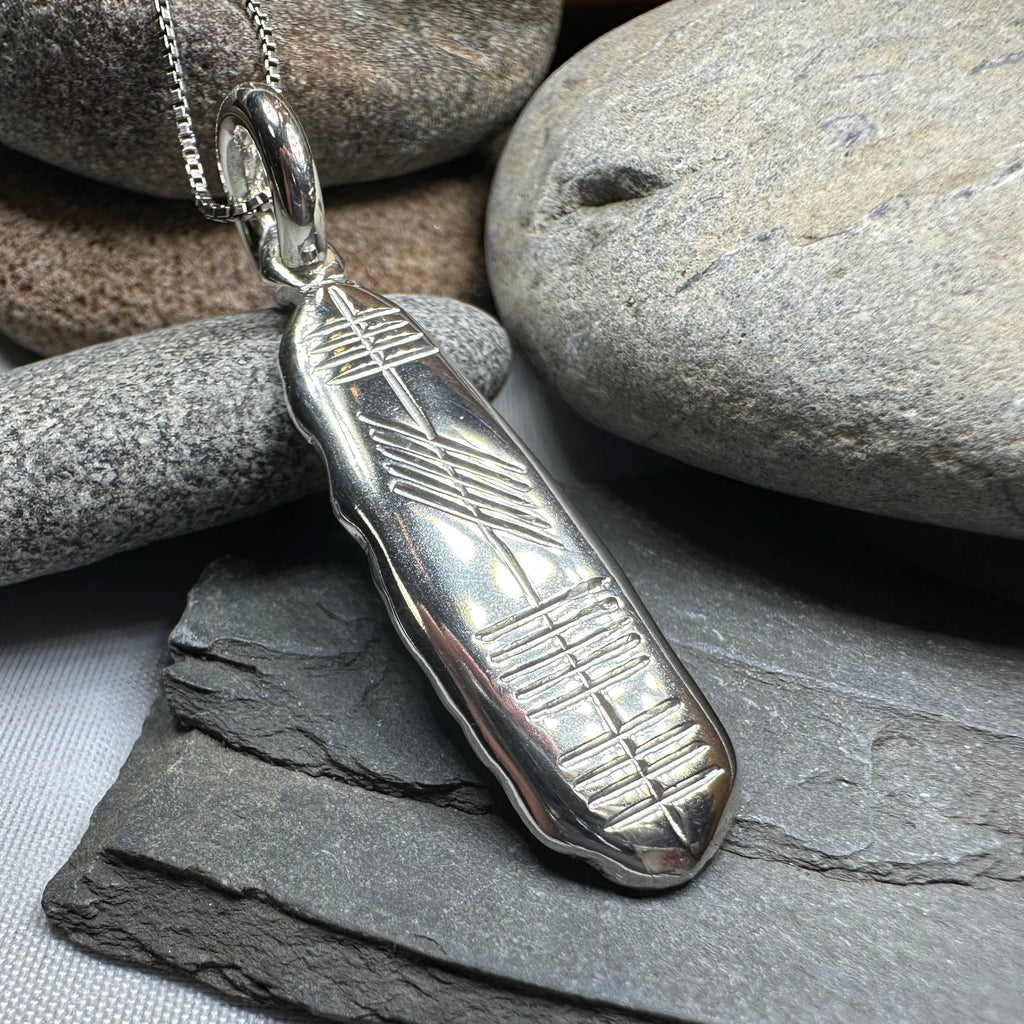 Gaelic Ireland Ogham Necklace - Made in Ireland Pendant La Vie Bien Gaelic Ireland Ogham Necklace - Made in Ireland