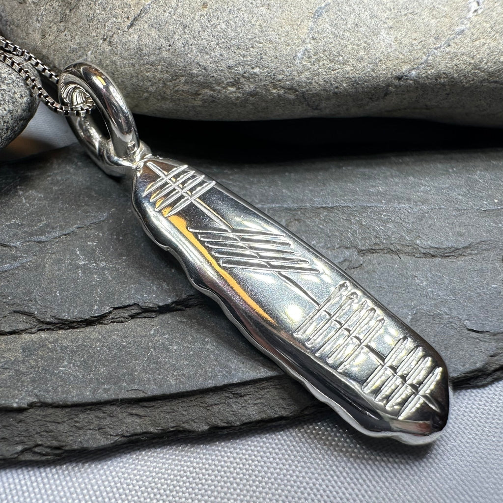 Gaelic Ireland Ogham Necklace - Made in Ireland Pendant La Vie Bien Gaelic Ireland Ogham Necklace - Made in Ireland