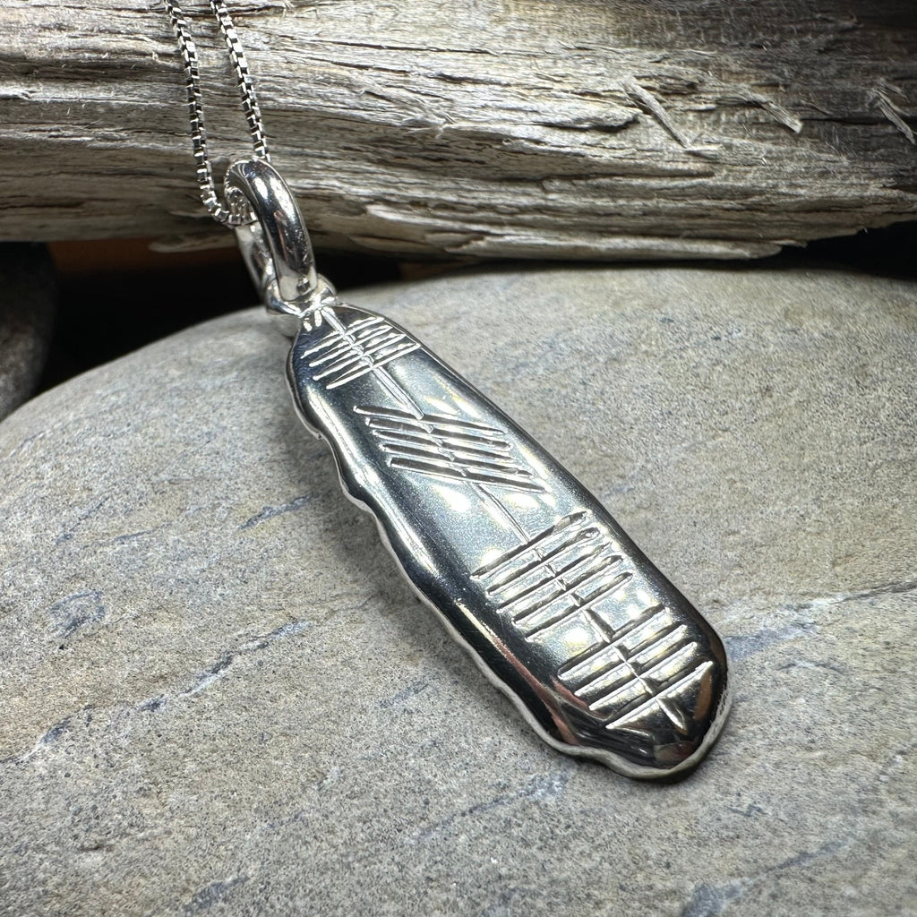 Gaelic Ireland Ogham Necklace - Made in Ireland Pendant La Vie Bien Gaelic Ireland Ogham Necklace - Made in Ireland