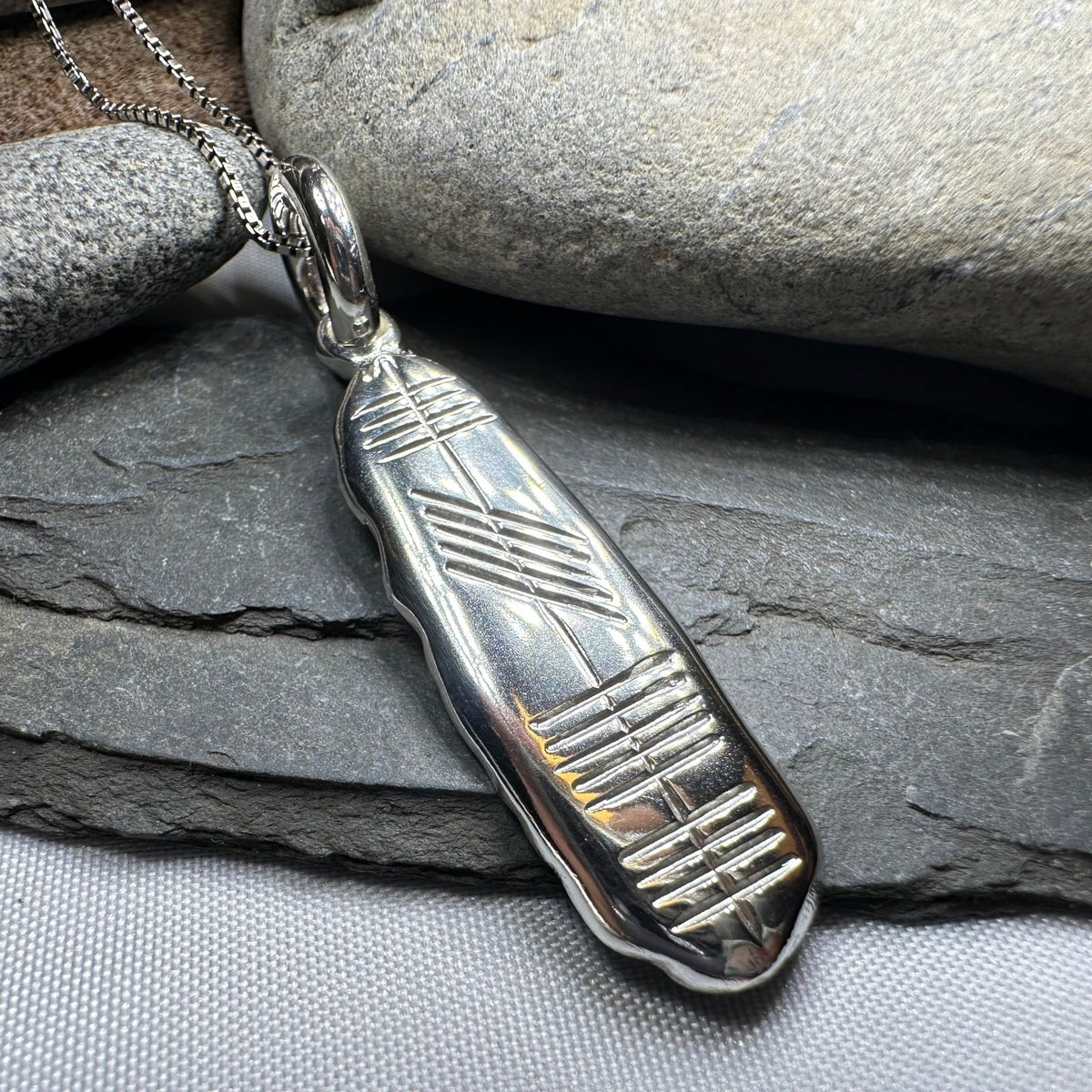 Gaelic Ireland Ogham Necklace - Made in Ireland Pendant La Vie Bien Gaelic Ireland Ogham Necklace - Made in Ireland