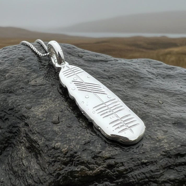 Gaelic Ireland Ogham Necklace - Made in Ireland Pendant La Vie Bien Gaelic Ireland Ogham Necklace - Made in Ireland