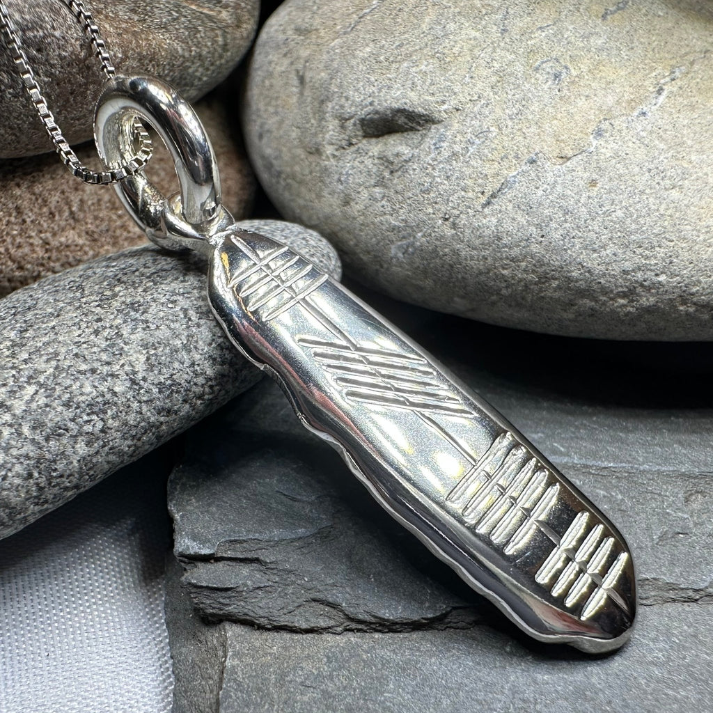 Gaelic Ireland Ogham Necklace - Made in Ireland Pendant La Vie Bien Gaelic Ireland Ogham Necklace - Made in Ireland