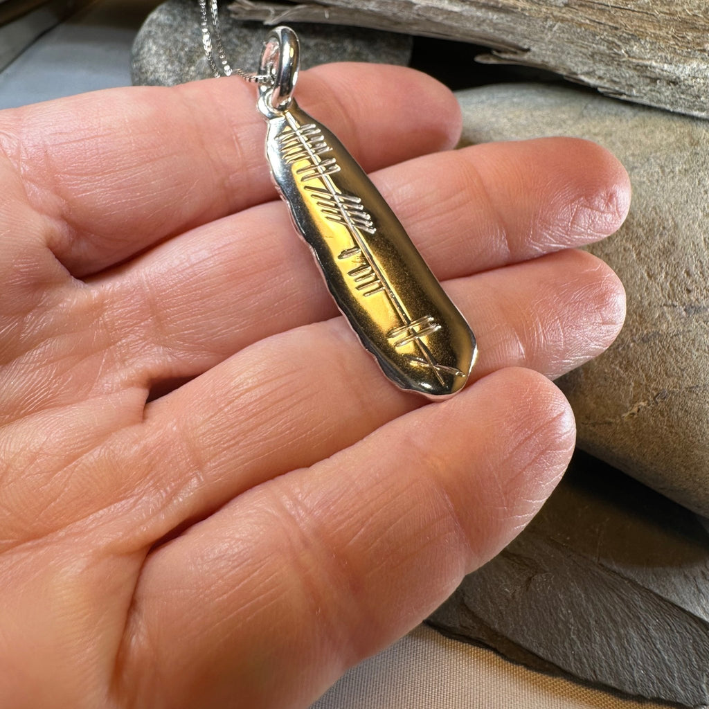Gaelic My Heart Ogham Necklace - Made in Ireland Pendant La Vie Bien Gaelic My Heart Ogham Necklace - Made in Ireland