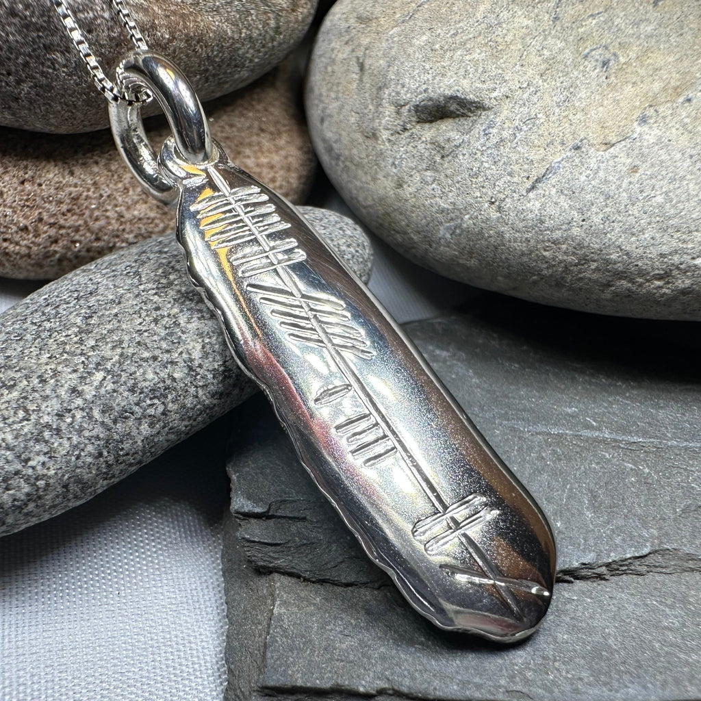 Gaelic My Heart Ogham Necklace - Made in Ireland Pendant La Vie Bien Gaelic My Heart Ogham Necklace - Made in Ireland