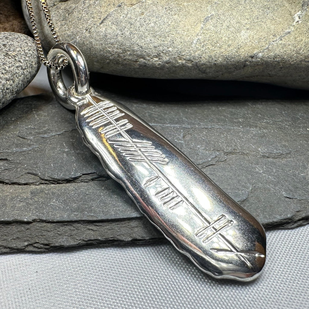 Gaelic My Heart Ogham Necklace - Made in Ireland Pendant La Vie Bien Gaelic My Heart Ogham Necklace - Made in Ireland