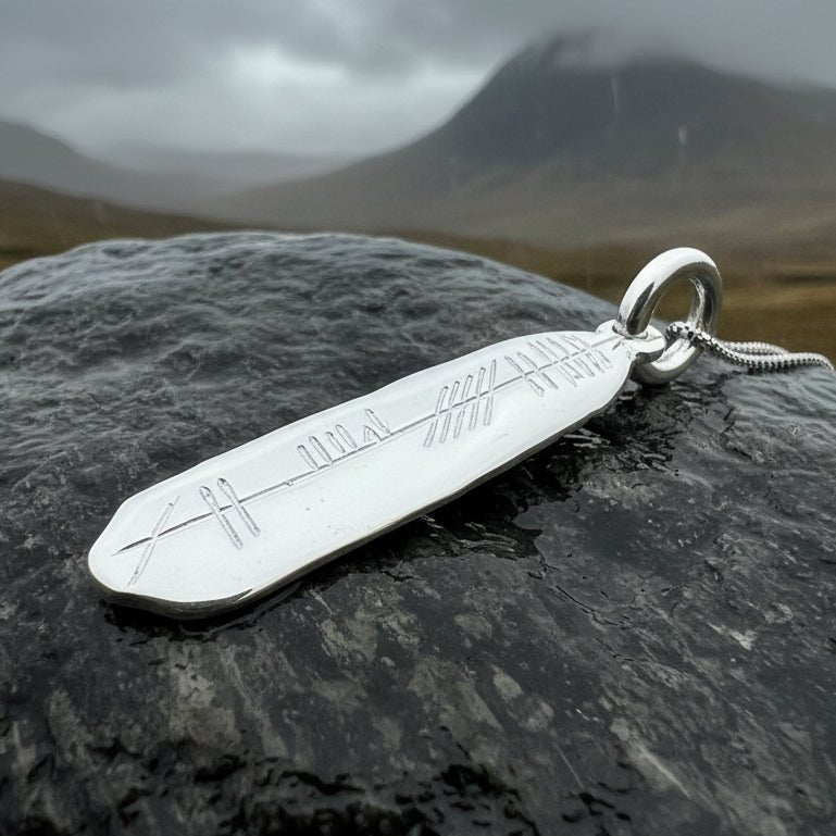 Gaelic My Heart Ogham Necklace - Made in Ireland Pendant La Vie Bien Gaelic My Heart Ogham Necklace - Made in Ireland