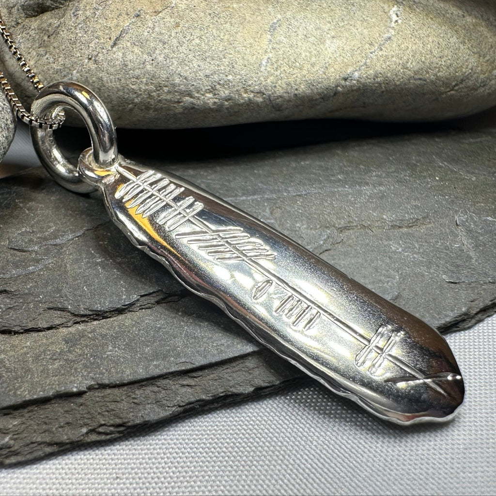 Gaelic My Heart Ogham Necklace - Made in Ireland Pendant La Vie Bien Gaelic My Heart Ogham Necklace - Made in Ireland