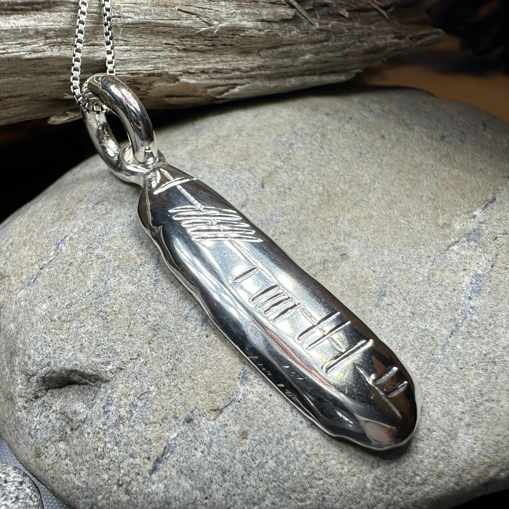 Gaelic Warrior Ogham Necklace - Made in Ireland Pendant La Vie Bien Gaelic Warrior Ogham Necklace - Made in Ireland