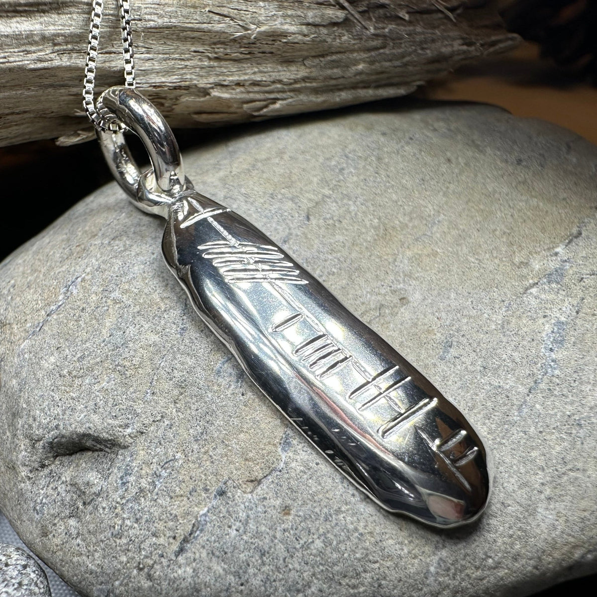 Gaelic Warrior Ogham Necklace - Made in Ireland Pendant La Vie Bien Gaelic Warrior Ogham Necklace - Made in Ireland