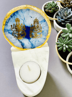 Ganesh & Laxmi Ji Agate with Marble T Light Holder - Ganpati Gift/ Ganesha Puja Gift/Diwali Gift La Vie Bien Ganesh & Laxmi Ji Agate with Marble T Light Holder - Ganpati Gift/ Ganesha Puja Gift/Diwali Gift