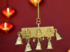 Ganesha, Laxmi & Saraswati Hanging Bells Mandir items La Vie Bien Ganesha, Laxmi & Saraswati Hanging Bells