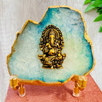 Ganesha on Agate with Stand & Suede Gift Box - Premium Gift for Any Occasion La Vie Bien Ganesha on Agate with Stand & Suede Gift Box - Premium Gift for Any Occasion