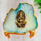 Ganesha on Agate with Stand & Suede Gift Box - Premium Gift for Any Occasion La Vie Bien Ganesha on Agate with Stand & Suede Gift Box - Premium Gift for Any Occasion