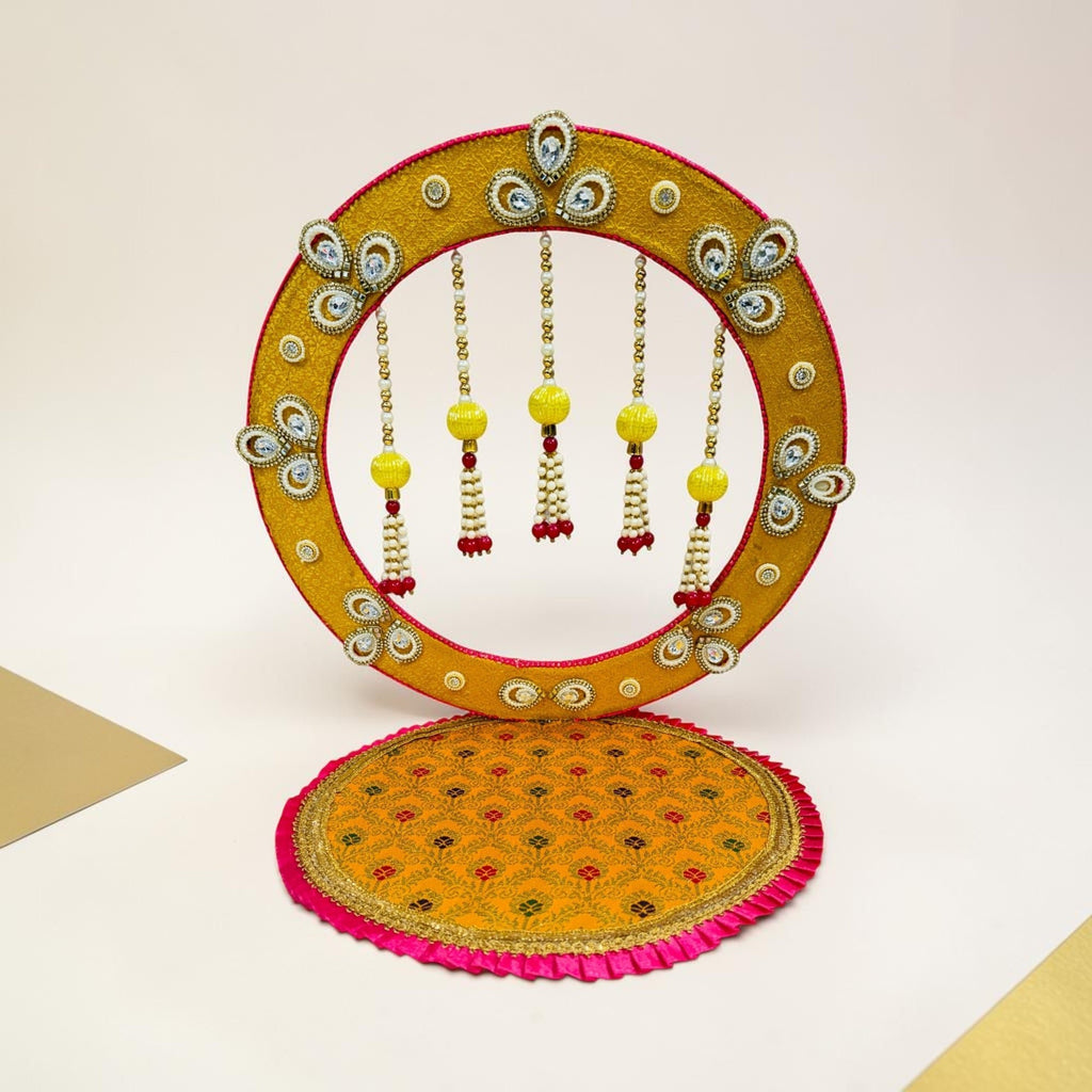 Ganpati Singhasan with Backdrop - Reusable Decoration for Ganesha Chaturthi/Ganpati Festival La Vie Bien Ganpati Singhasan with Backdrop - Reusable Decoration for Ganesha Chaturthi/Ganpati Festival