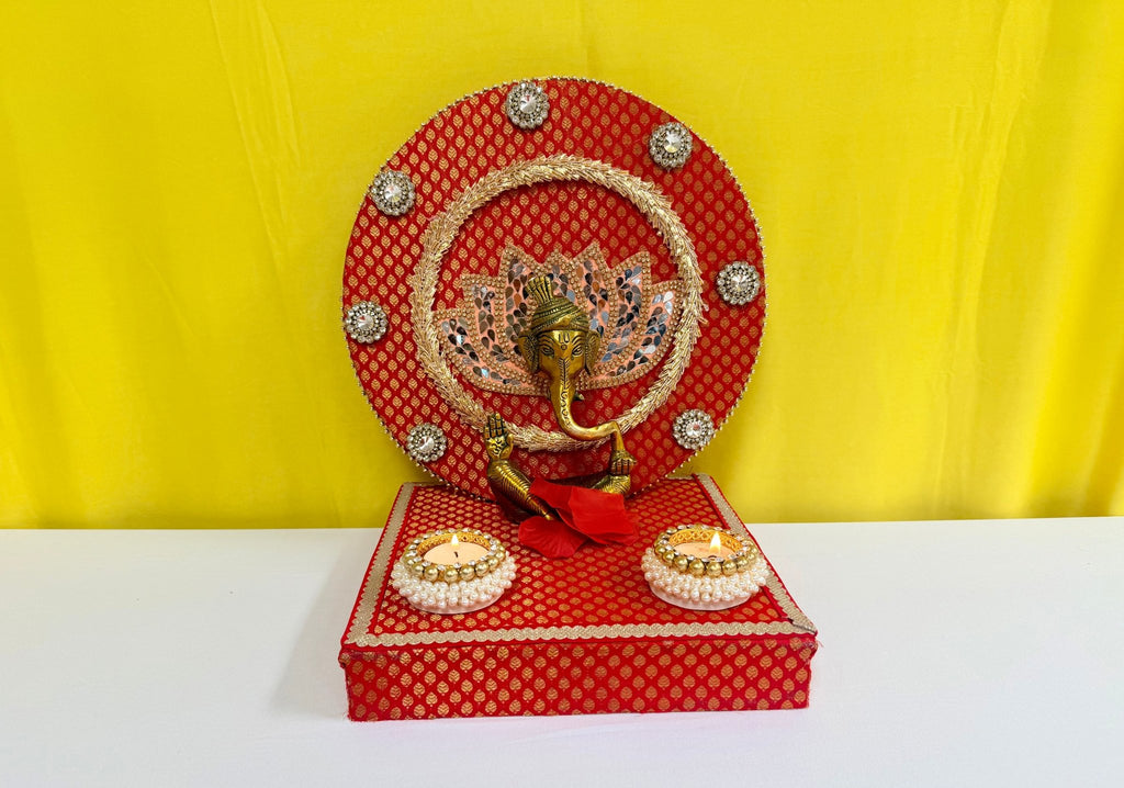 Ganpati Singhasan with Backdrop - Reusable Decoration for Ganesha Chaturthi/Ganpati Festival La Vie Bien Ganpati Singhasan with Backdrop - Reusable Decoration for Ganesha Chaturthi/Ganpati Festival