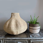 Garlic Tonga Sculptural Basket - Medium La Vie Bien Garlic Tonga Sculptural Basket - Medium