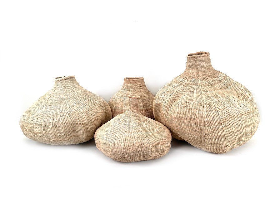 Garlic Tonga Sculptural Basket - XL La Vie Bien Garlic Tonga Sculptural Basket - XL