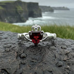 Garnet Claddagh Ring Ring La Vie Bien Garnet Claddagh Ring
