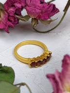 Garnet Squares Gemstone Ring by Ash & Rose