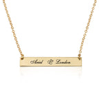 Gay Bar Necklace With Engraved Names La Vie Bien Gay Bar Necklace With Engraved Names