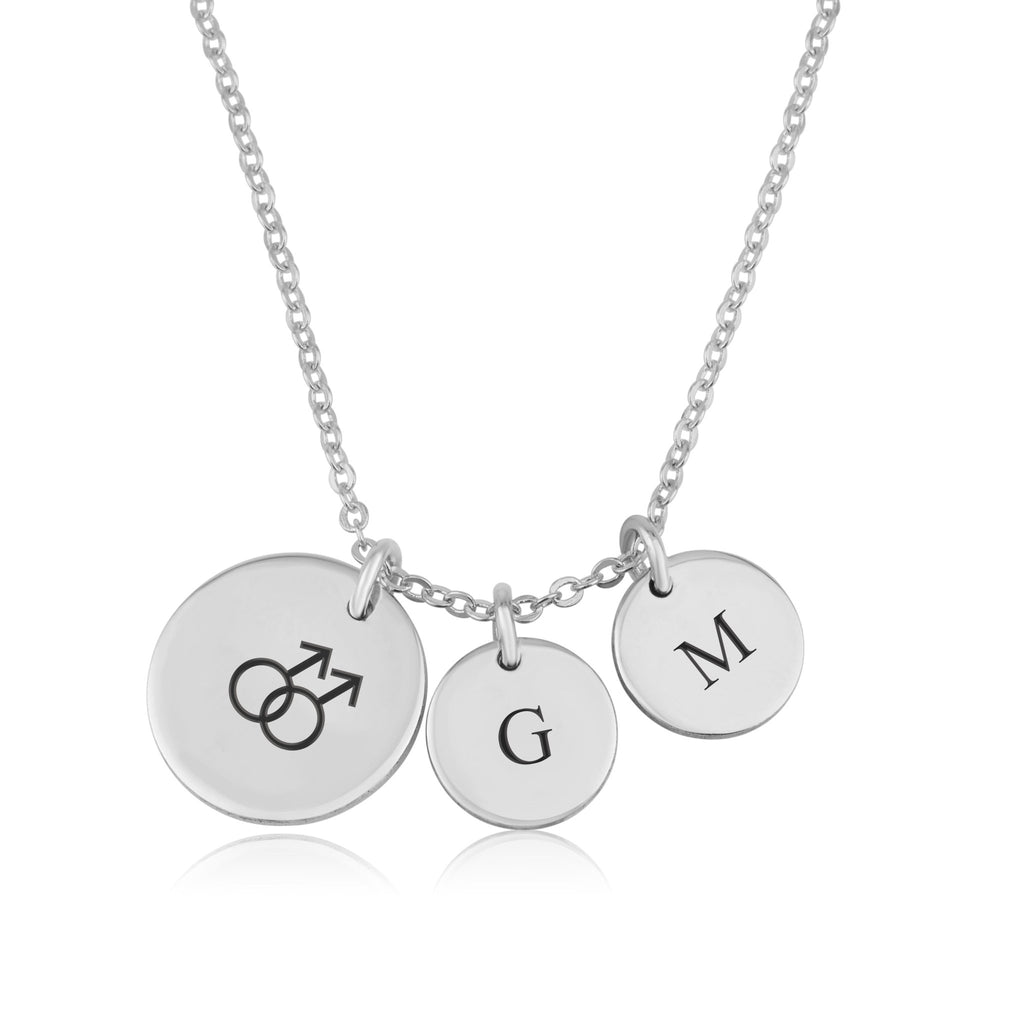 Gay Pride Necklace With Initials La Vie Bien Gay Pride Necklace With Initials