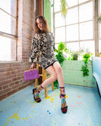 Gem Garden Sheer Crew Sock by Sock Candy