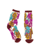Gem Garden Sheer Crew Sock by Sock Candy